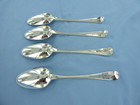 An Antique Set Of Four Sterling Silver  Old English Soup Spoons  London 1791 