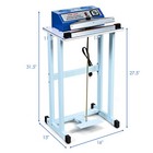 12  Foot Pedal Impulse Sealer Heat Plastic Bag Sealing Machine Utility W cutter
