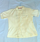 Vtg Calif  Madman Hawaiian Bowling Shirt   Vintage Airplane   Yellow  Size  S