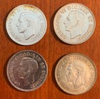 Canada King George Vi   1939  Silver Dollar Coins  Royal Visit  Group Lot Of  4 