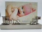 Baby   s 1st Year Birthday 6x4 Photo Frame Silver Rhinestone Teddy Bear Keepsake