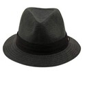 Mens Summer Fedora Cuban Style Short Brim Hat Small-medium F2688black