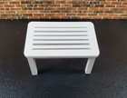Dollhouse Table Outdoor Garden Porch Patio White 1 12 Scale Miniature Furniture