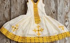 Ethiopian Eritrean Dress Habesha Traditional Girl s Handmade Size 5 6 Tribal