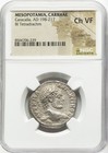 Caracalla 198-217 Ad Huge Tetradrachm Ngc  Mesopotamia Roman Empire Silver Coin