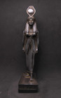 Rare Ancient Egyptian Antiquities Black Statue Large For Goddess Isis Pharaonic
