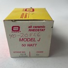 Ohmite Model J All Ceramic Rheostat 50 Watt 50 Ohm Nos New In Box