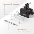 4 Pairs Mtb Disc Brake Pads Resin   Semi-metallic Quiet W  Install Kit E-bike Us