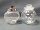 Vtg Libbey 6  Clear Glass Jack-o-lantern Pumpkin Cookie Candy Jar   Counter Jar