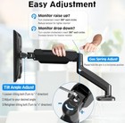 Mountup Single Monitor Desk Computer Mount  Adjustable Gas Spring Arm-32in-blk