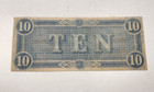 Civil War Confederate States America 10 Dollar Note Feb  17 1864 Unc  Condition