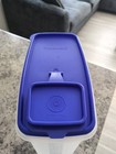 Vintage Tupperware Cereal Keeper 1588 Container Sheer 20 Cup Blue Flip Lid Seal