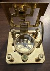 Antique Brass Sundial Compass W Box Nautical Ship Replica Clock - Fast Shipping