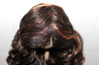 Doll Wig By The American Bjd Company Sz 7-8 Brown With Orange Highlights