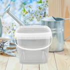 Plastic 2 Liters Food Transparent  Bucket Clear Buckets With Lids