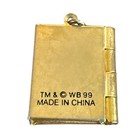 Vtg 1999 Warner Bros Tweety Sylvester Mini Locket Charm Pendant Gold Tone Y2k