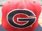 Vintage Georgia Bulldogs Hat Cap Snap Back Mens One Size Red Black Ncaa New Era