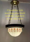 Rewired Antique Vtg Art Deco Victorian Flush Mount Ceiling Light Floral Ornate