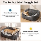 Gasur Small Dog Bed Cat Bed With Cover Cave hooded Puppy Bed With Blanket