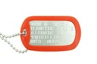Custom Embossed Medical Info Mililtary Id Stainless Steel Dog Tag Necklace