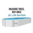 12  X 18  Oval 20 Gauge Overlap Swimming Pool Liner -  choose Pattern 