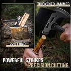 Camping Axe With Sheath 15in Tactical Tomahawk Hatchet Survival Hammer Tool
