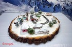 Rokuhan Shorty Christmas Train Diorama Rtr On A Real Tree Cookie Z Scale Z Gauge