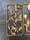 Set Of  2  - Syroco Wood - Four Seasons Gold Tone Flower Decorative Wall Hanging