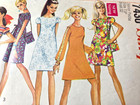 Vintage Simplicity Sewing Pattern 7430 Size 7 Junior Petite Bust 32 1960s Dress