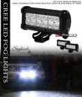 7  36w 12x Cree Led Light Bar Spot Beam Offroad Driving Work Fog Lamps Pair New