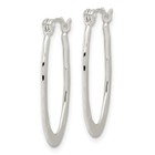Sterling Silver Hammered   Polished Hoop Earrings