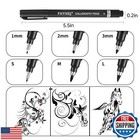 Fhyhej 6-size Calligraphy Pen Set For Writing  Drawing And Hand Lettering  Bl