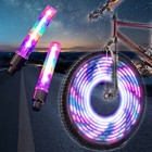 2pcs Bicycle Bike Wheel Lights New-7 Modes Led String Fits Any Spoke Rim Tires
