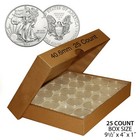 25 Direct Fit Airtight H40 Coin Holder Capsule Holders For 1oz Ase Silver Eagle