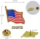 Lot Of 100 American Flag Lapel Pins 0 75  United States Usa Hat Tie Tack  Pin
