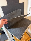  2-pack  Industrial Gray Ribbed Carpet Tiles Made In Usa