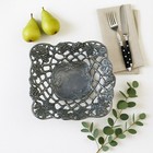 Arthur Court Grapevine Cast Aluminum Fruit   Salad Bowl 12 5x12 5x3 Vintage Euc