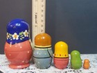 Vintage Russian Matryoshka Nesting Dolls Wood Hand Painted 3 1 2  To 1 2 