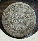 1853 Arrows Seated Liberty Half Dime Nice Original Vf Chrc
