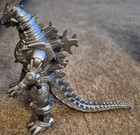 2005 Bandai 6 1 2  Mecha Godzilla Vinyl Silver Robot Action Figure Used