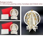 2 Christmas Greeting Cards 3d Pop Up Decoration Greeting Card Handmade Paper 