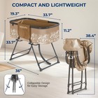 Serenelife Foldable Dog Bath Tub Adjustable Height 360   Access Drain Hose Storag