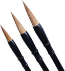 Chinese Calligraphy Brush Set Of 3     3 Sizes Brushes For Sumi Painting  Japanese