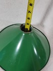 Vintage Green Porcelain Enamel Barn Light Shade 12  Industrial Gas Station Antiq