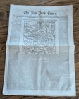 March 22 1862 Ny Times Civil War Newspaper Map Of Battle Ground Virginia Potomac