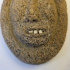 Vintage Alaskan Inuit Spirit Mask 5  X 3 75  Carved Fossilized Whale Vertebrae