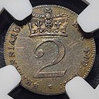 Silver 1818 Great Britain Maundy 2 Pence George Iii   Ngc Au58