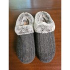 Bobs Skechers Keepsakes Ice Angel Slippers Women 9 Grey Cable Knit Faux Fur New
