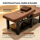 Heavy Duty Massage Bed 881lbs Wood Spa Facial Table With Shelf   Adjustable Back