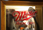Vintage Miller High Life Black Bear Wisconsin Beer Mirror  25760 Brand New
